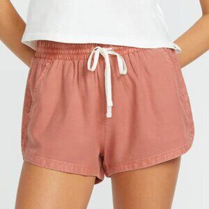 Road Trippin Elastic Waist Shorts Orange